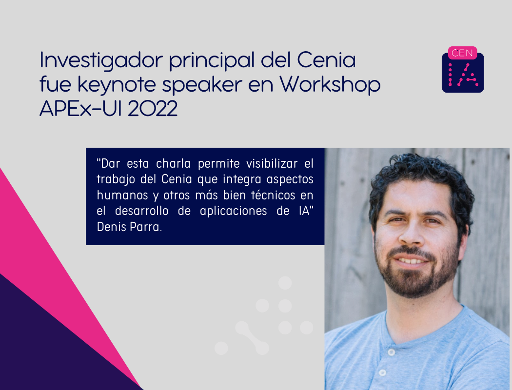Denis Parra was keynote speaker at Workshop APEx-UI 2022 held with the 27th ACM IUI 2022