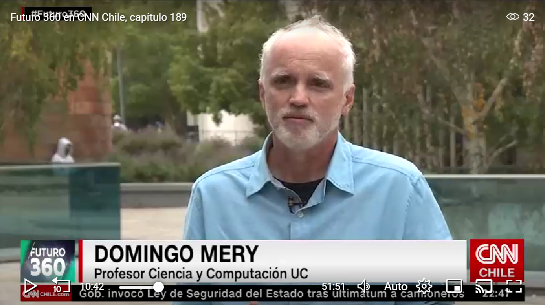 Domingo Mery participates in CNN Chile's report on artificial intelligence